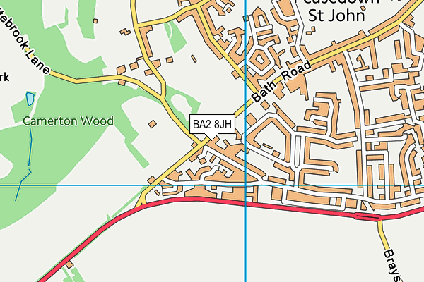 BA2 8JH map - OS VectorMap District (Ordnance Survey) BA2 8JH map - OS VectorMap District (Ordnance Survey)