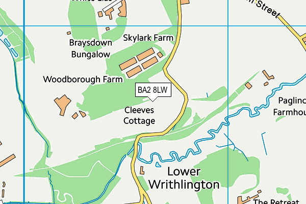 BA2 8LW map - OS VectorMap District (Ordnance Survey) BA2 8LW map - OS VectorMap District (Ordnance Survey)