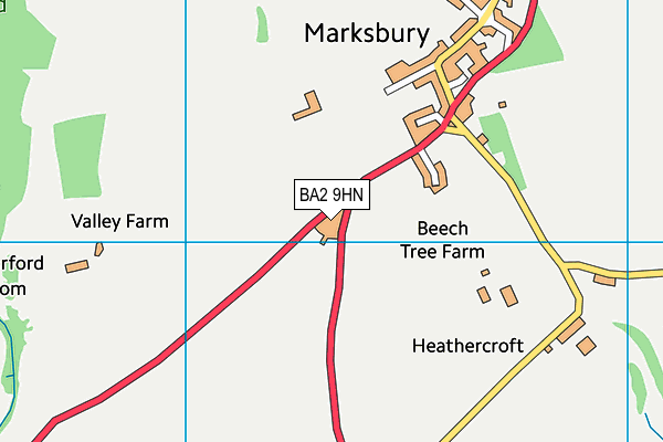 BA2 9HN map - OS VectorMap District (Ordnance Survey) BA2 9HN map - OS VectorMap District (Ordnance Survey)