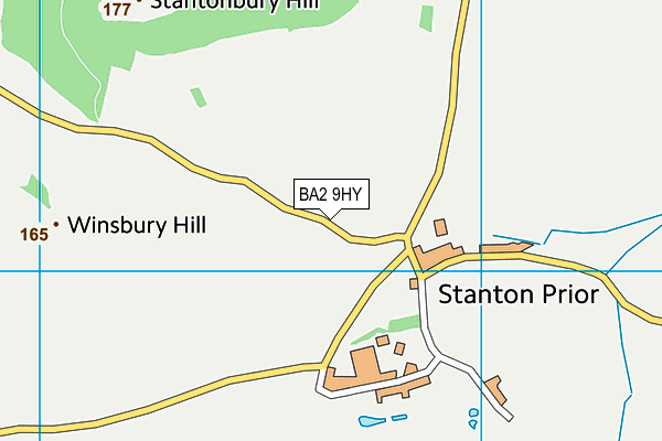 BA2 9HY map - OS VectorMap District (Ordnance Survey)
