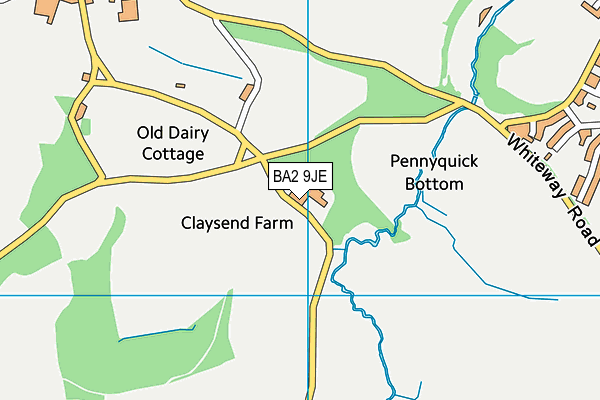 BA2 9JE map - OS VectorMap District (Ordnance Survey) BA2 9JE map - OS VectorMap District (Ordnance Survey)