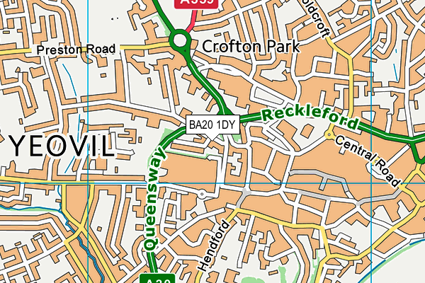 BA20 1DY map - OS VectorMap District (Ordnance Survey) BA20 1DY map - OS VectorMap District (Ordnance Survey)