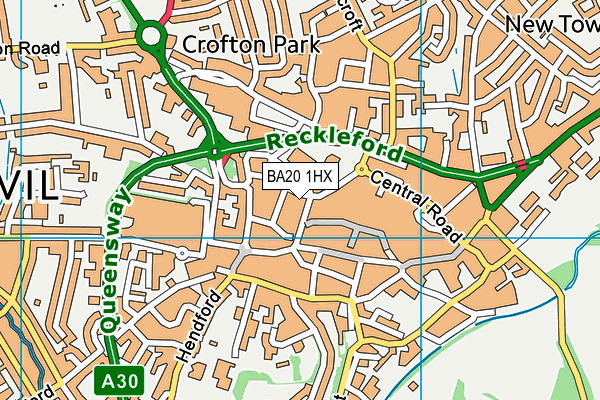 BA20 1HX map - OS VectorMap District (Ordnance Survey) BA20 1HX map - OS VectorMap District (Ordnance Survey)