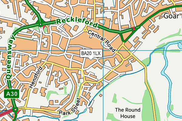 BA20 1LX map - OS VectorMap District (Ordnance Survey)