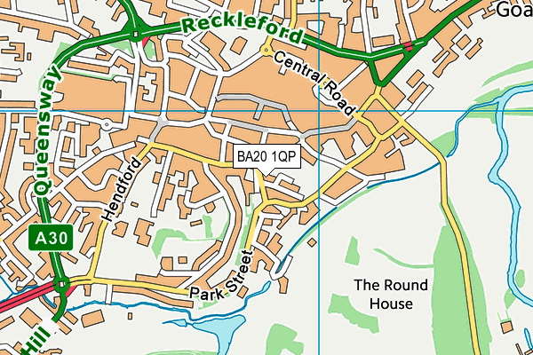BA20 1QP map - OS VectorMap District (Ordnance Survey)
