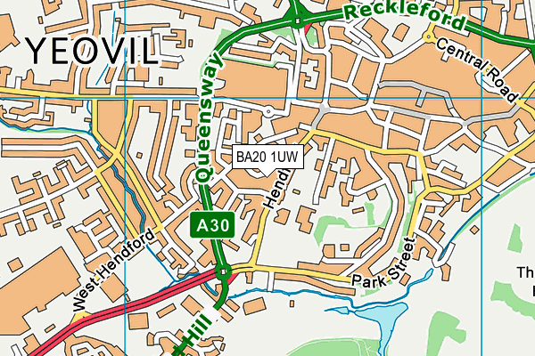 BA20 1UW map - OS VectorMap District (Ordnance Survey) BA20 1UW map - OS VectorMap District (Ordnance Survey)