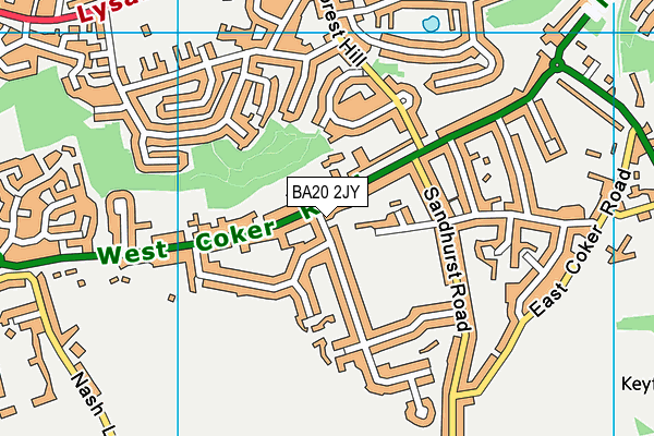 BA20 2JY map - OS VectorMap District (Ordnance Survey) BA20 2JY map - OS VectorMap District (Ordnance Survey)