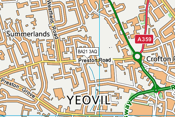 BA21 3AQ map - OS VectorMap District (Ordnance Survey) BA21 3AQ map - OS VectorMap District (Ordnance Survey)
