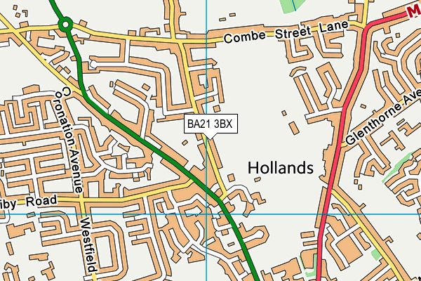 BA21 3BX map - OS VectorMap District (Ordnance Survey)