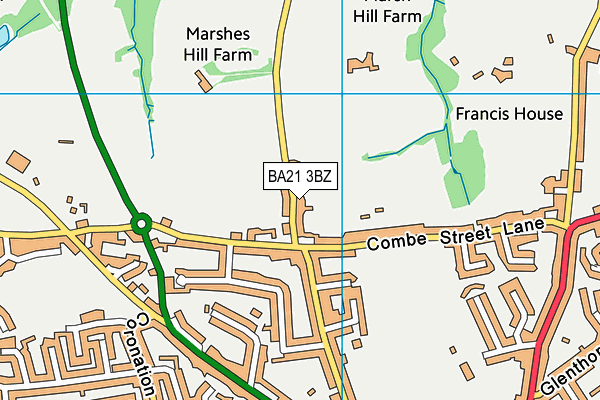 BA21 3BZ map - OS VectorMap District (Ordnance Survey) BA21 3BZ map - OS VectorMap District (Ordnance Survey)