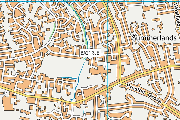 BA21 3JE map - OS VectorMap District (Ordnance Survey) BA21 3JE map - OS VectorMap District (Ordnance Survey)