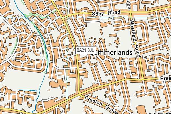 BA21 3JL map - OS VectorMap District (Ordnance Survey) BA21 3JL map - OS VectorMap District (Ordnance Survey)
