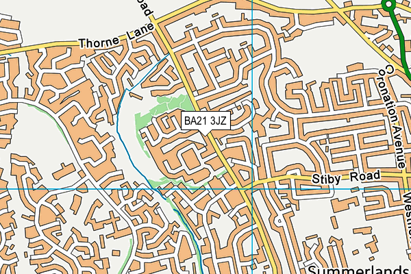 BA21 3JZ map - OS VectorMap District (Ordnance Survey) BA21 3JZ map - OS VectorMap District (Ordnance Survey)