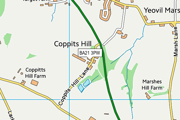 BA21 3PW map - OS VectorMap District (Ordnance Survey) BA21 3PW map - OS VectorMap District (Ordnance Survey)