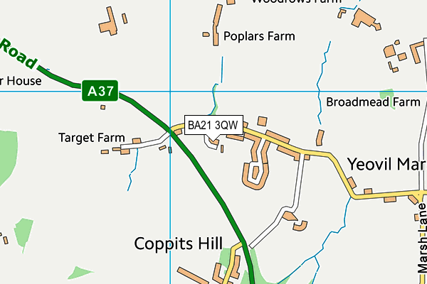 BA21 3QW map - OS VectorMap District (Ordnance Survey) BA21 3QW map - OS VectorMap District (Ordnance Survey)