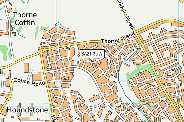 BA21 3UW map - OS VectorMap District (Ordnance Survey) BA21 3UW map - OS VectorMap District (Ordnance Survey)