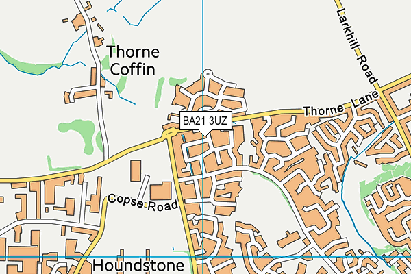 BA21 3UZ map - OS VectorMap District (Ordnance Survey) BA21 3UZ map - OS VectorMap District (Ordnance Survey)