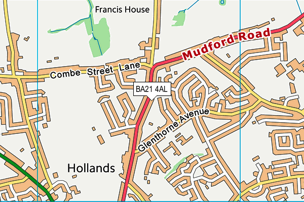BA21 4AL map - OS VectorMap District (Ordnance Survey)