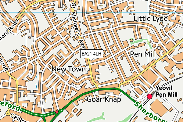 BA21 4LH map - OS VectorMap District (Ordnance Survey) BA21 4LH map - OS VectorMap District (Ordnance Survey)