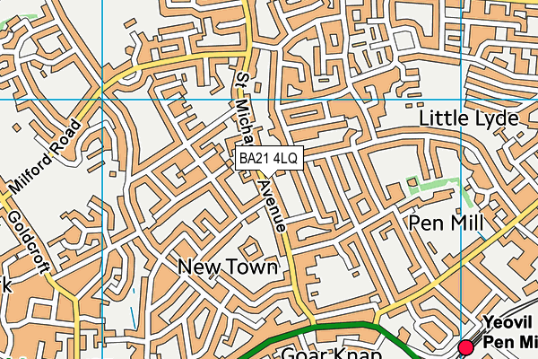 BA21 4LQ map - OS VectorMap District (Ordnance Survey) BA21 4LQ map - OS VectorMap District (Ordnance Survey)