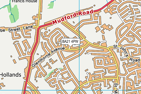BA21 4PW map - OS VectorMap District (Ordnance Survey) BA21 4PW map - OS VectorMap District (Ordnance Survey)