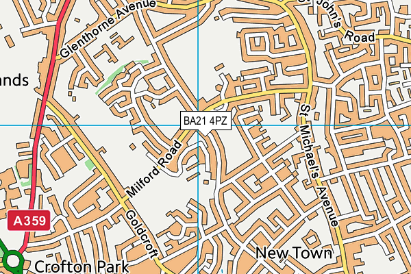 BA21 4PZ map - OS VectorMap District (Ordnance Survey) BA21 4PZ map - OS VectorMap District (Ordnance Survey)