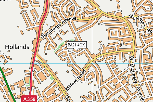 BA21 4QX map - OS VectorMap District (Ordnance Survey) BA21 4QX map - OS VectorMap District (Ordnance Survey)