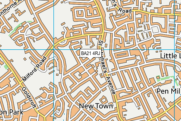 BA21 4RJ map - OS VectorMap District (Ordnance Survey) BA21 4RJ map - OS VectorMap District (Ordnance Survey)