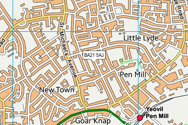 BA21 5AJ map - OS VectorMap District (Ordnance Survey) BA21 5AJ map - OS VectorMap District (Ordnance Survey)