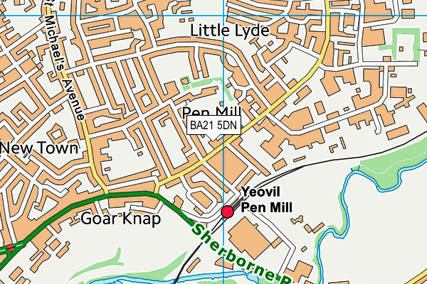 BA21 5DN map - OS VectorMap District (Ordnance Survey)