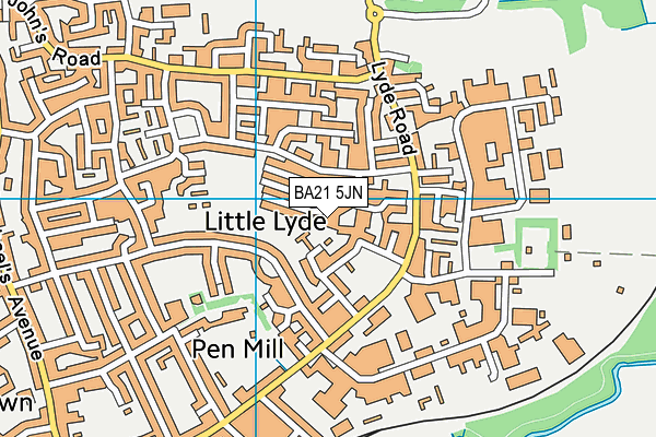 BA21 5JN map - OS VectorMap District (Ordnance Survey) BA21 5JN map - OS VectorMap District (Ordnance Survey)