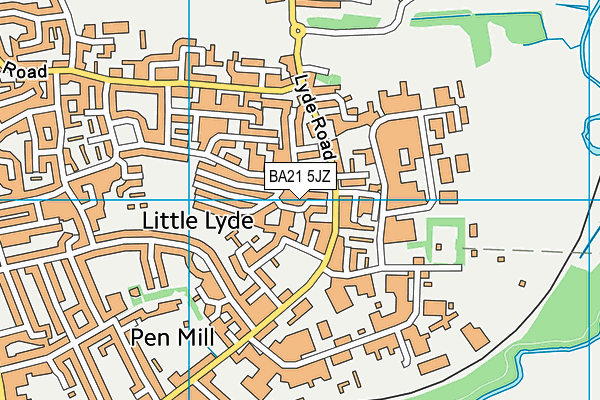 BA21 5JZ map - OS VectorMap District (Ordnance Survey)