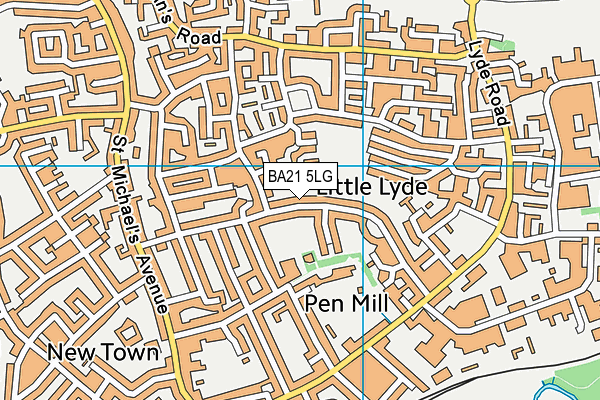 BA21 5LG map - OS VectorMap District (Ordnance Survey) BA21 5LG map - OS VectorMap District (Ordnance Survey)