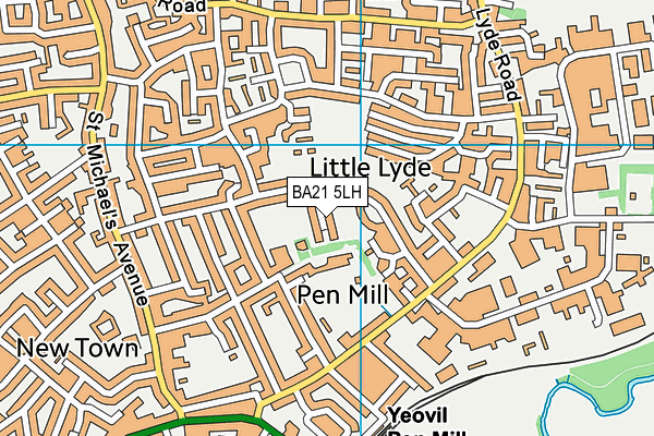 BA21 5LH map - OS VectorMap District (Ordnance Survey)