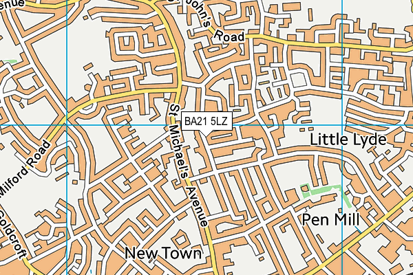 BA21 5LZ map - OS VectorMap District (Ordnance Survey) BA21 5LZ map - OS VectorMap District (Ordnance Survey)
