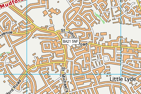 BA21 5NF map - OS VectorMap District (Ordnance Survey) BA21 5NF map - OS VectorMap District (Ordnance Survey)