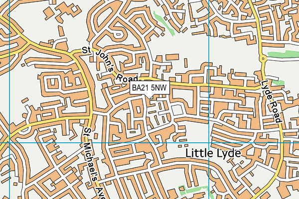 BA21 5NW map - OS VectorMap District (Ordnance Survey) BA21 5NW map - OS VectorMap District (Ordnance Survey)