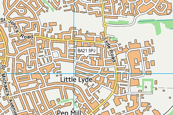 BA21 5PJ map - OS VectorMap District (Ordnance Survey) BA21 5PJ map - OS VectorMap District (Ordnance Survey)