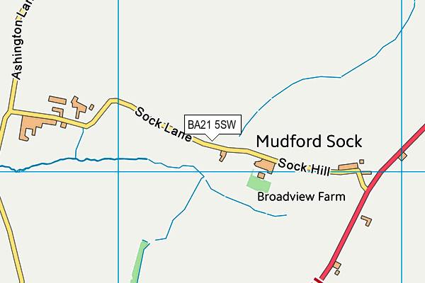 BA21 5SW map - OS VectorMap District (Ordnance Survey) BA21 5SW map - OS VectorMap District (Ordnance Survey)