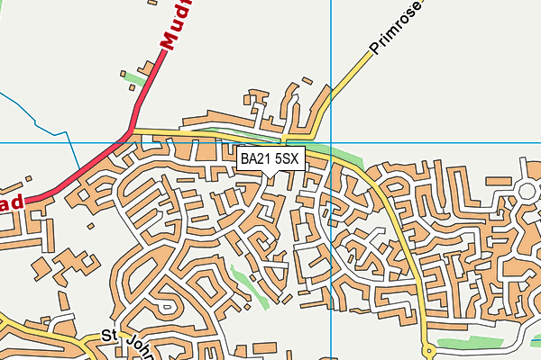 BA21 5SX map - OS VectorMap District (Ordnance Survey) BA21 5SX map - OS VectorMap District (Ordnance Survey)