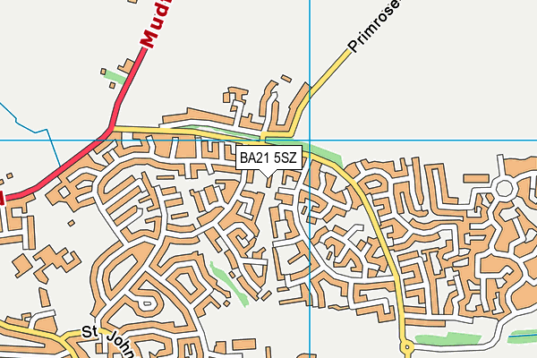 BA21 5SZ map - OS VectorMap District (Ordnance Survey) BA21 5SZ map - OS VectorMap District (Ordnance Survey)