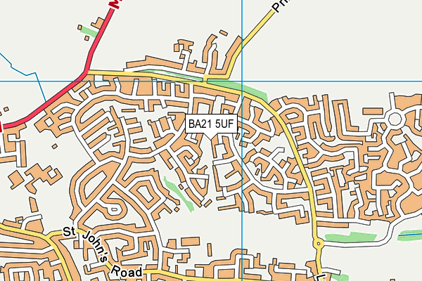 BA21 5UF map - OS VectorMap District (Ordnance Survey) BA21 5UF map - OS VectorMap District (Ordnance Survey)
