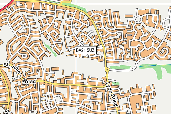BA21 5UZ map - OS VectorMap District (Ordnance Survey) BA21 5UZ map - OS VectorMap District (Ordnance Survey)