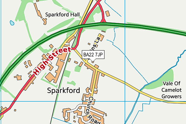 BA22 7JP map - OS VectorMap District (Ordnance Survey) BA22 7JP map - OS VectorMap District (Ordnance Survey)