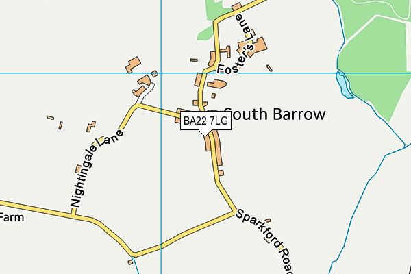 BA22 7LG map - OS VectorMap District (Ordnance Survey) BA22 7LG map - OS VectorMap District (Ordnance Survey)