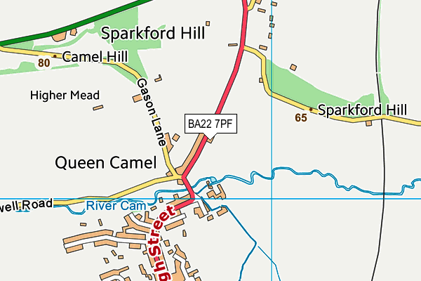 BA22 7PF map - OS VectorMap District (Ordnance Survey) BA22 7PF map - OS VectorMap District (Ordnance Survey)