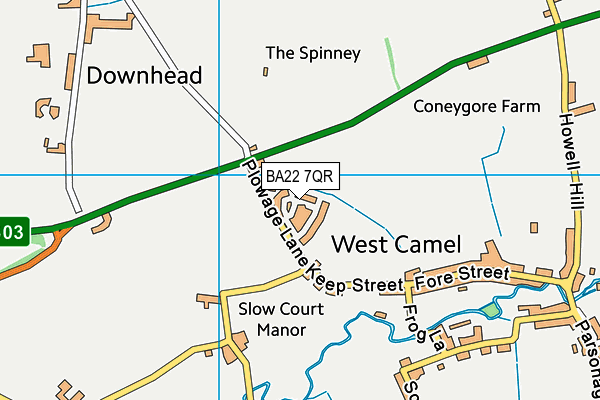 BA22 7QR map - OS VectorMap District (Ordnance Survey) BA22 7QR map - OS VectorMap District (Ordnance Survey)