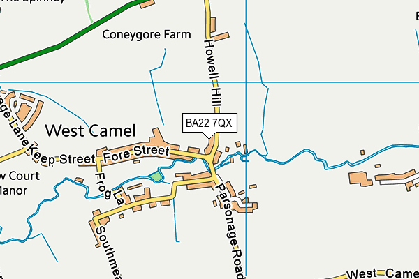 BA22 7QX map - OS VectorMap District (Ordnance Survey) BA22 7QX map - OS VectorMap District (Ordnance Survey)