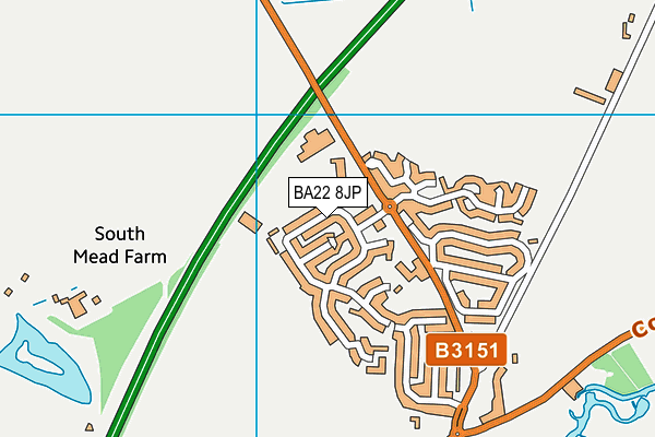BA22 8JP map - OS VectorMap District (Ordnance Survey) BA22 8JP map - OS VectorMap District (Ordnance Survey)