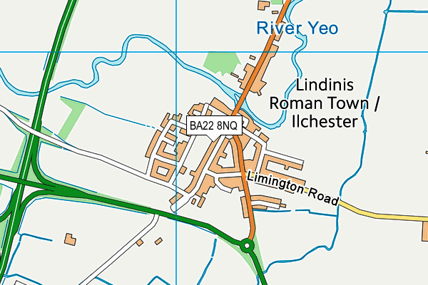 BA22 8NQ map - OS VectorMap District (Ordnance Survey)